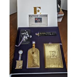 Elton John Farewell Yellow Brick Road Tour VIP Gold Gift Box Set - New In Box